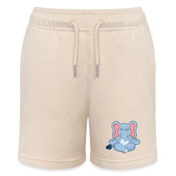Elefant Yoga Fitness Meditation - Stanley/Stella Teenager Bio-Joggingshorts MINI BOLTER - Natur - Vorne