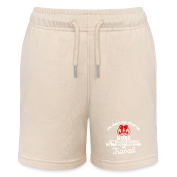 Motivational Quote for Combat Athlete - Stanley/Stella MINI BOLTER Organic Teen Jogging Shorts - soft Ecru - Front