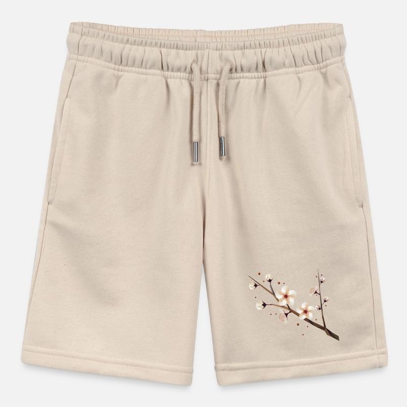 Branche de fleur de prunier – élégance délicate au printemps Short bio MINI BOLTER Stanley/Stella Ado