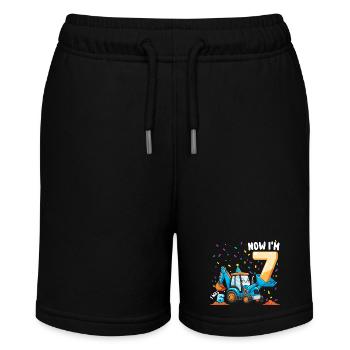 Six Seven Construction 7 Jahre Geburtstag - Stanley/Stella Teenager Bio-Joggingshorts MINI BOLTER - Schwarz - Vorne