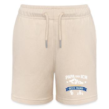 Papa Ich Beste Mama - Stanley/Stella Teenager Bio-Joggingshorts MINI BOLTER - Natur - Vorne