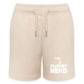 Puppet Nerd Marionette Runner - Stanley/Stella MINI BOLTER Organic Teen Jogging Shorts - soft Ecru - Front