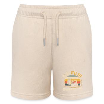 Wird schon passen | Staplerfahrer Humor - Stanley/Stella Teenager Bio-Joggingshorts MINI BOLTER - Natur - Vorne