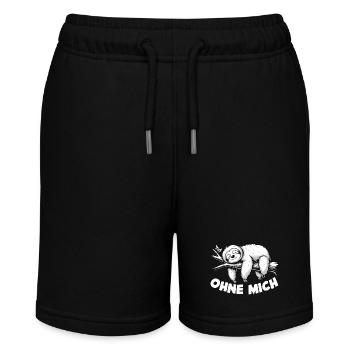 Süßes schläfriges Faultier ohne mich - Stanley/Stella Teenager Bio-Joggingshorts MINI BOLTER - Schwarz - Vorne