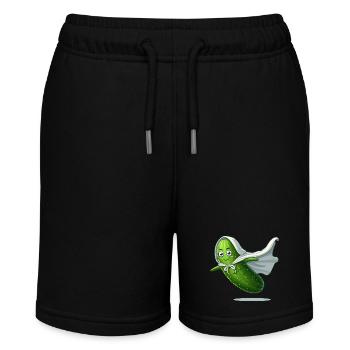 Fliegende Gurke - Stanley/Stella Teenager Bio-Joggingshorts MINI BOLTER - Schwarz - Vorne
