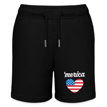 "Merica - Stanley/Stella Teenager Bio-Joggingshorts MINI BOLTER - Schwarz - Vorne