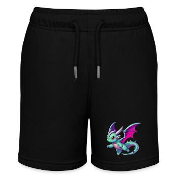Drache - Stanley/Stella Teenager Bio-Joggingshorts MINI BOLTER - Schwarz - Vorne