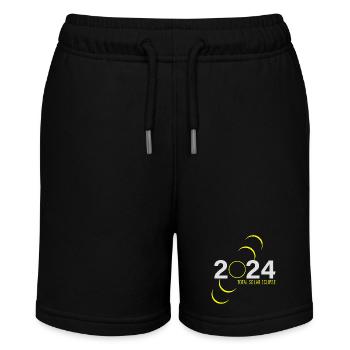 Totale Sonnenfinsternis 2024 - Zeuge der Dunkelheit - Stanley/Stella Teenager Bio-Joggingshorts MINI BOLTER - Schwarz - Vorne