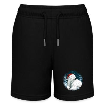 Christmas Polar Bear - Stanley/Stella MINI BOLTER Organic Teen Jogging Shorts - black - Front