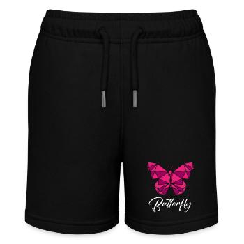Butterfly Geometric - Stanley/Stella Teenager Bio-Joggingshorts MINI BOLTER - Schwarz - Vorne