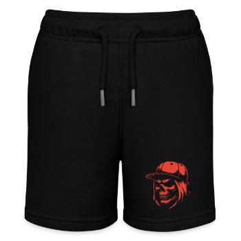 Crâne cool avec cheveux longs et casquette de baseball - Short bio MINI BOLTER Stanley/Stella Ado - noir - Devant