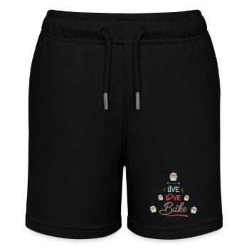 backen - Stanley/Stella Teenager Bio-Joggingshorts MINI BOLTER - Schwarz - Vorne