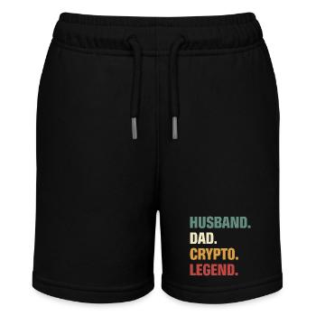 Crypto Papa - Stanley/Stella MINI BOLTER Organic Teen Jogging Shorts - black - Front