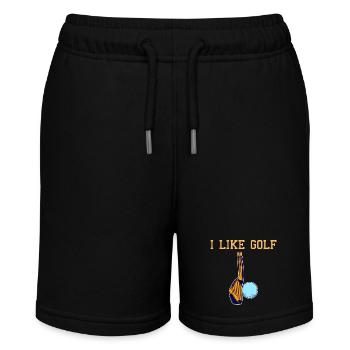 Golf Liebe - Stanley/Stella Teenager Bio-Joggingshorts MINI BOLTER - Schwarz - Vorne