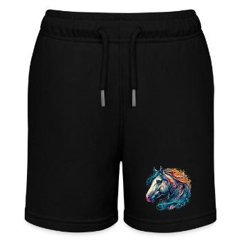 Pferd - Stanley/Stella Teenager Bio-Joggingshorts MINI BOLTER - Schwarz - Vorne