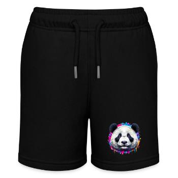 Panda - Stanley/Stella Teenager Bio-Joggingshorts MINI BOLTER - Schwarz - Vorne