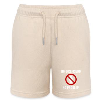 No Girlfriend No Problem - Stanley/Stella Teenager Bio-Joggingshorts MINI BOLTER - Natur - Vorne