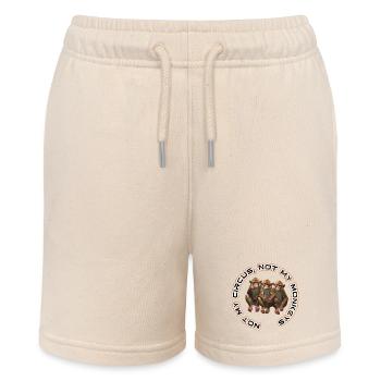 Not My Monkey Trio - Stanley/Stella MINI BOLTER Organic Teen Jogging Shorts - soft Ecru - Front