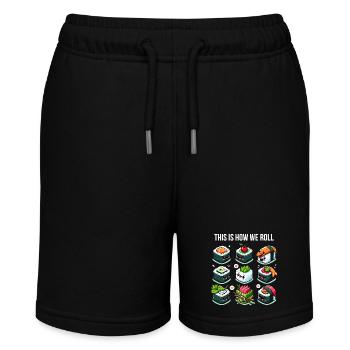 So rollt Sushi - Stanley/Stella Teenager Bio-Joggingshorts MINI BOLTER - Schwarz - Vorne