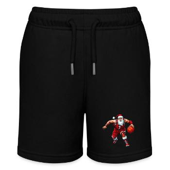 Weihnachten Basketballer - Stanley/Stella Teenager Bio-Joggingshorts MINI BOLTER - Schwarz - Vorne