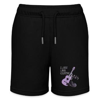 Country Music Spruch, Country Gitarre - Stanley/Stella Teenager Bio-Joggingshorts MINI BOLTER - Schwarz - Vorne