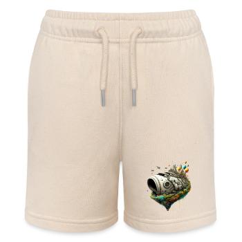 Micro World - Ship - Stanley/Stella MINI BOLTER Organic Teen Jogging Shorts - soft Ecru - Front