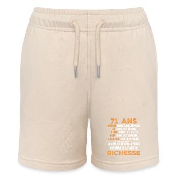 71 Jahre alt lustiges Geburtstagsgeschenk 71 Jahre altes Geschenk - Stanley/Stella Teenager Bio-Joggingshorts MINI BOLTER - Natur - Vorne