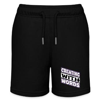 sayings writing writing techniques - Stanley/Stella MINI BOLTER Organic Teen Jogging Shorts - black - Front