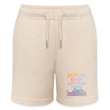 Roller Coaster Amusement Park Roller Coaster - Stanley/Stella MINI BOLTER Organic Teen Jogging Shorts - soft Ecru - Front