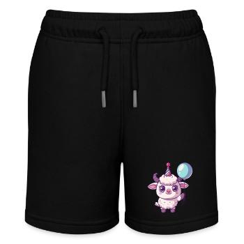 Ziege Geburtstag Baby - Stanley/Stella Teenager Bio-Joggingshorts MINI BOLTER - Schwarz - Vorne