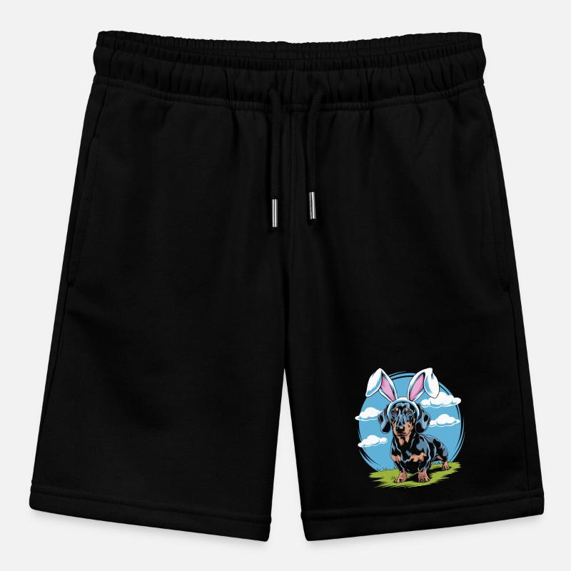 Lustiger Dackel mit Hasenohren Stanley/Stella Teenager Bio-Joggingshorts MINI BOLTER