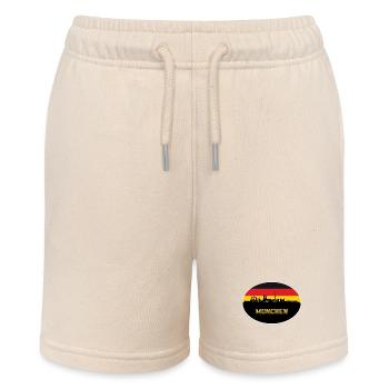 Munich Germany Flag Skyline München Deutsche - Stanley/Stella MINI BOLTER Organic Teen Jogging Shorts - soft Ecru - Front