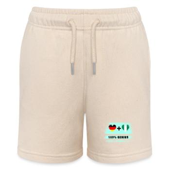 Germany and Nigeria 100% Ingenious / Gift - Stanley/Stella MINI BOLTER Organic Teen Jogging Shorts - soft Ecru - Front