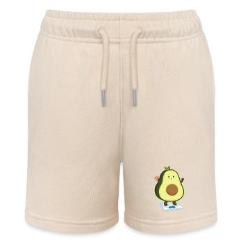 Avocado on Diet Funny Food Design - Stanley/Stella MINI BOLTER Organic Teen Jogging Shorts - soft Ecru - Front