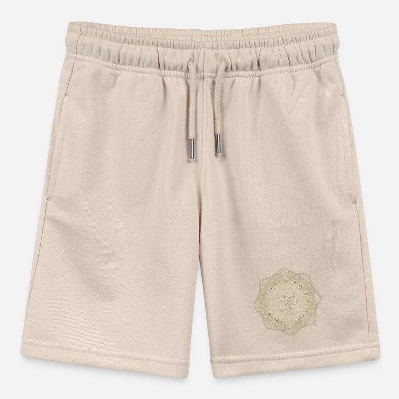 geometric macramé style flower pendant Stanley/Stella MINI BOLTER Organic Teen Jogging Shorts