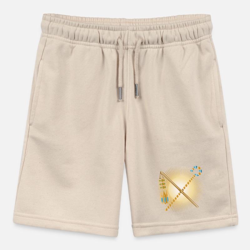 radiant hook & threshing flail pharaohs sceptre Stanley/Stella MINI BOLTER Organic Teen Jogging Shorts