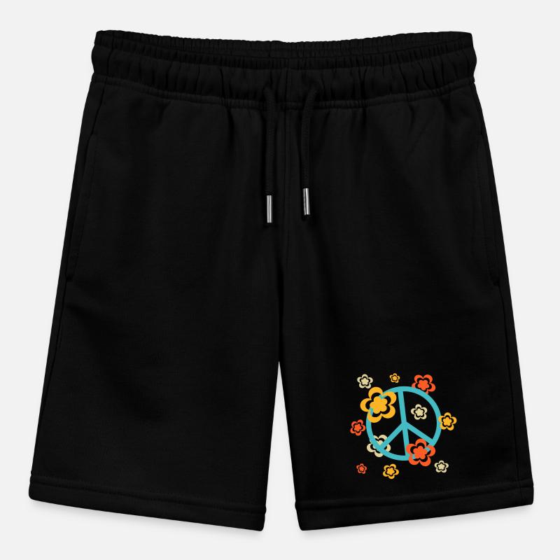70s Flower Pattern Stanley/Stella MINI BOLTER Organic Teen Jogging Shorts