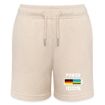 Deutschland und Ruanda Power 100% - Stanley/Stella Teenager Bio-Joggingshorts MINI BOLTER - Natur - Vorne