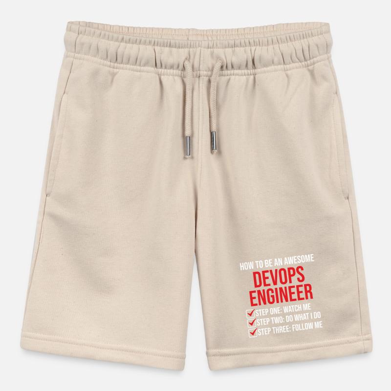DevOps Engineer Motivation Quote T-Shirt Stanley/Stella MINI BOLTER Organic Teen Jogging Shorts