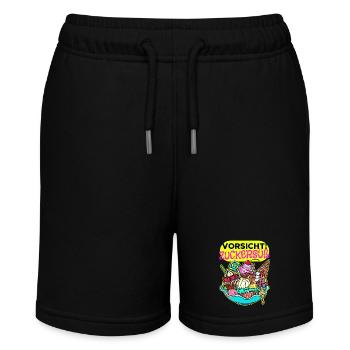 Süßigkeiten Schokolade Statement Nachspeise Bonbon - Stanley/Stella Teenager Bio-Joggingshorts MINI BOLTER - Schwarz - Vorne