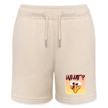 Truthahn GESICHT - Tierillustration - Was - Stanley/Stella Teenager Bio-Joggingshorts MINI BOLTER - Natur - Vorne