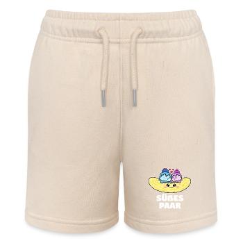 Nachspeise Süßigkeiten Konditor Naschkatzen Spruch - Stanley/Stella Teenager Bio-Joggingshorts MINI BOLTER - Natur - Vorne