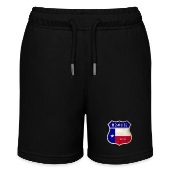 Mesquite Texas Crest Flag Design - Stanley/Stella MINI BOLTER Organic Teen Jogging Shorts - black - Front