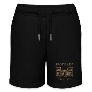 Propyläen, München, Wahrzeichen Stadttor, Bayern - Stanley/Stella Teenager Bio-Joggingshorts MINI BOLTER - Schwarz - Vorne