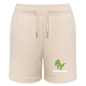 Dinosaurier Padel Cooler Spruch Padelspiel Tennis - Stanley/Stella Teenager Bio-Joggingshorts MINI BOLTER - Natur - Vorne