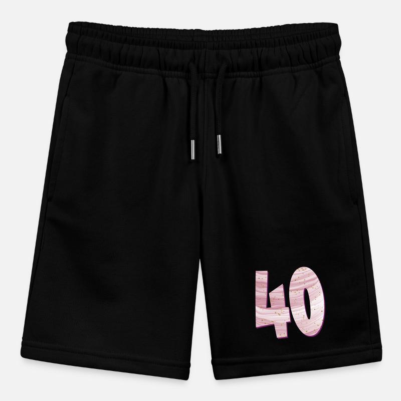 ZAHL 40 VIERZIG - VIERZIGJÄHRIGE GEBURTSTAG Stanley/Stella Teenager Bio-Joggingshorts MINI BOLTER