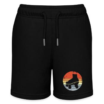 Vintage Rollschuhe - Stanley/Stella Teenager Bio-Joggingshorts MINI BOLTER - Schwarz - Vorne
