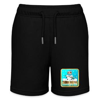 SHOVELING THE SNOW - THANK YOU SLOTH - Stanley/Stella MINI BOLTER Organic Teen Jogging Shorts - black - Front