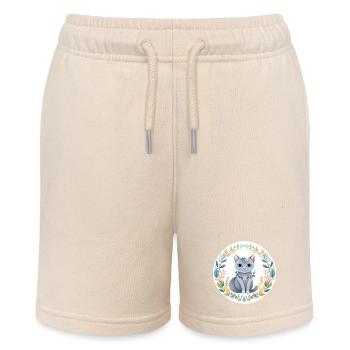 Nature Liberty Cat - Stanley/Stella MINI BOLTER Organic Teen Jogging Shorts - soft Ecru - Front