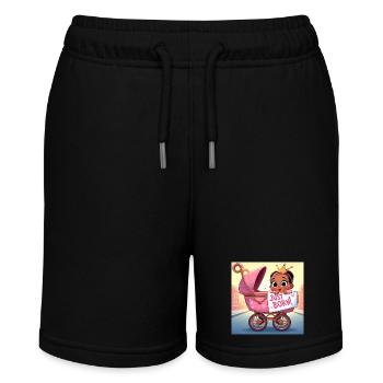 Gerade geborenes Mädchen - Stanley/Stella Teenager Bio-Joggingshorts MINI BOLTER - Schwarz - Vorne